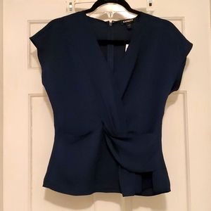 Blue shirt sleeved blouse from EXPRESS, size SMALL